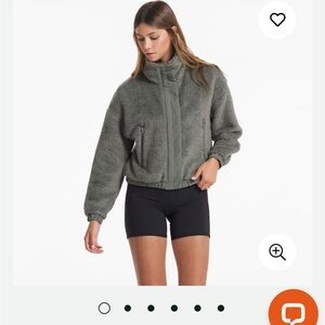 Vuori Cozy Sherpa Jacket in Dusty Pine green